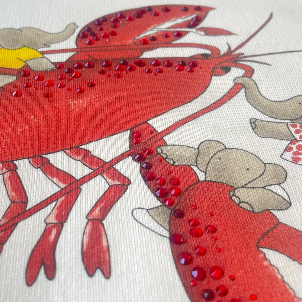 LANVIN - Embellished Babar Lobster Graphic Hoodie - XS - Picture 3 of 9